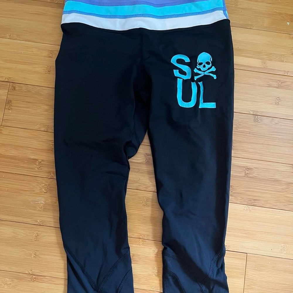 Lululemon 6 soulcycle cropped black leggings